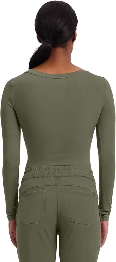 Healing Hands Underscrub Long Sleeve Women Knits Scrub Tops | Soft Cotton Blend Knit, Breathable Stretch Comfort, Machine Wash, Easy Care Fabric, Ideal For Layering Under Scrubs