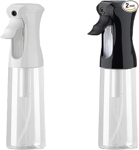 THINTON Mist Spray Bottle for Hair (6.8oz/200ml) - 2 Pcs Continuous Spray Bottle for Hairstyling, Cleaning, Plant and Gardening