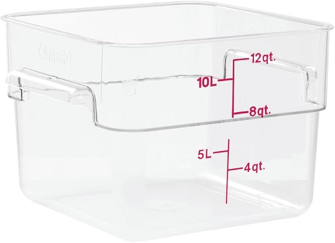 Cambro 12SFSCW135 Camwear Polycarbonate Square Food Storage container, 12 Quart