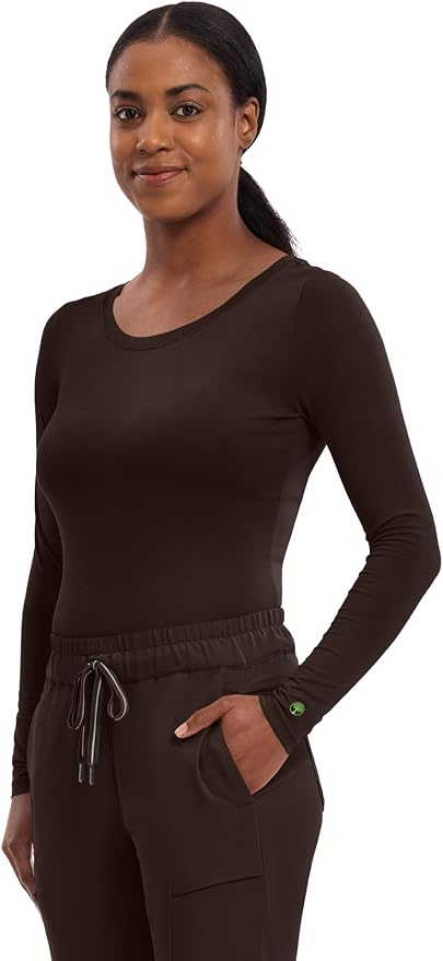 Healing Hands Underscrub Long Sleeve Women Knits Scrub Tops | Soft Cotton Blend Knit, Breathable Stretch Comfort, Machine Wash, Easy Care Fabric, Ideal For Layering Under Scrubs