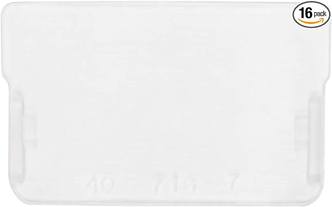 Akro-Mils 40716 Plastic Width Dividers for Small Drawers in Plastic Cabinets, Custom Storage Inserts for Teacher Toolbox, Small Parts Organizer, Screw Organizer and More, 16-Pack, Clear