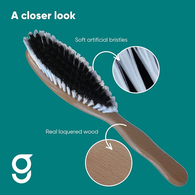Clothes & Garment Brush | for Leather, Suede, Nubuck, Velvet, Cashmere, Alcantara and Other Fabrics | for Furniture, Clothing and Accessories