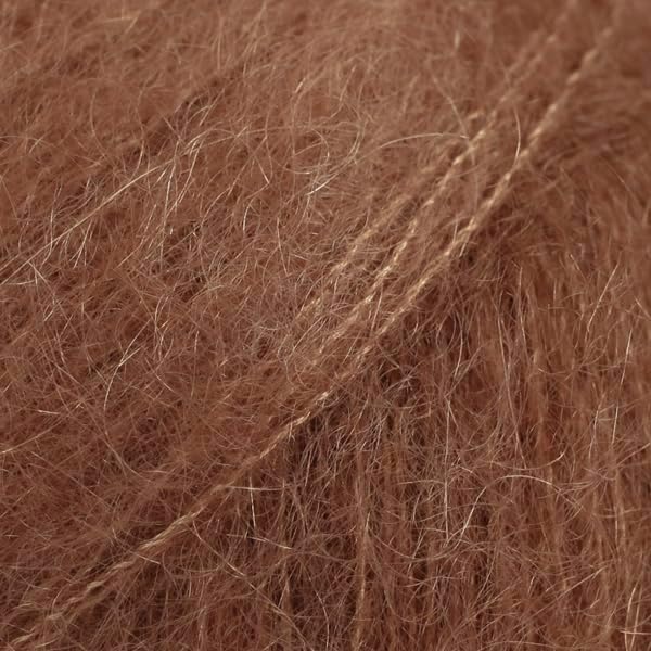 Mohair and Silk Yarn Drops Kid-Silk, 0 or Lace, 2 Ply, 0.9 oz 230 Yards per Ball (35 Chocolate)