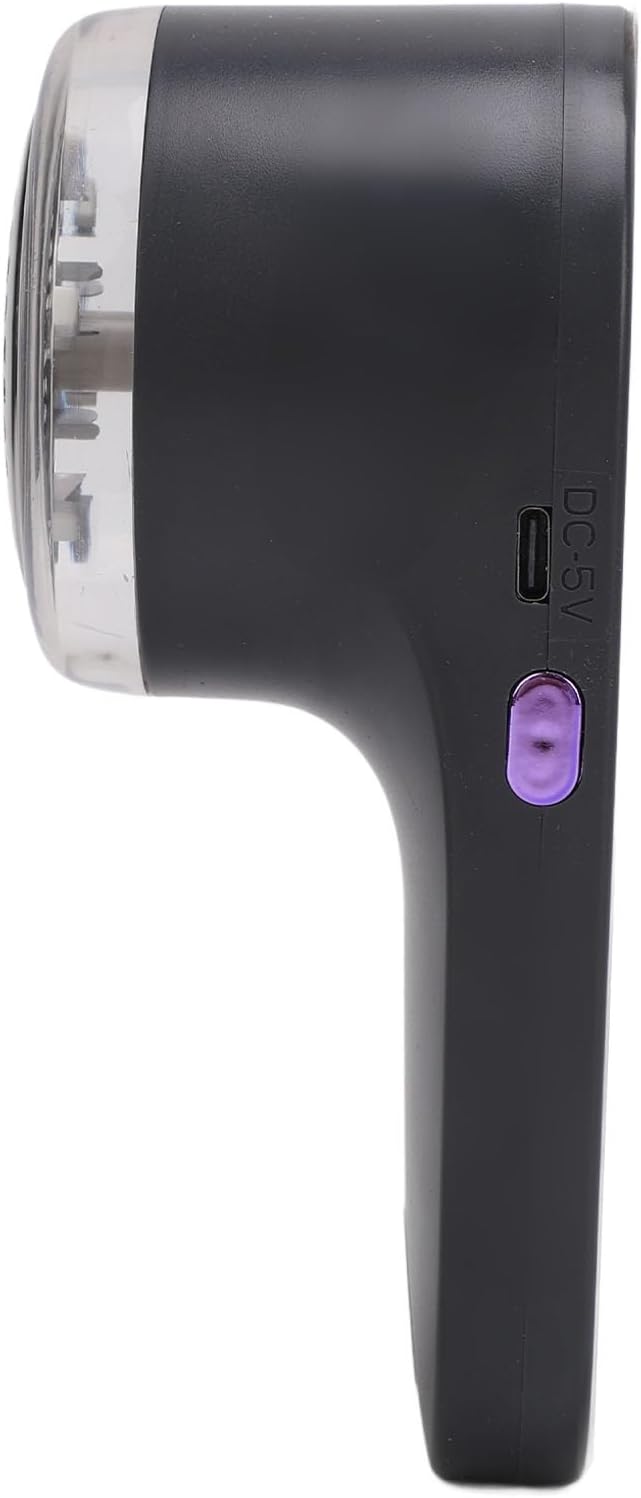 Fabric Shaver and Lint Remover, Electric Defuzzer with 6-Leaf Stainless Steel Blades, Removable Bin, Dual Protection, for Clothes, Sweater, Couch, Blanket, Curtain (Grey)
