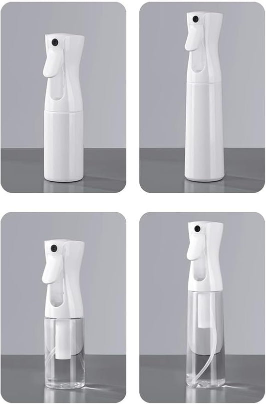 Continuous Mist Spray Bottle, 300ml/10.1oz (White, 10.1OZ/300ml)