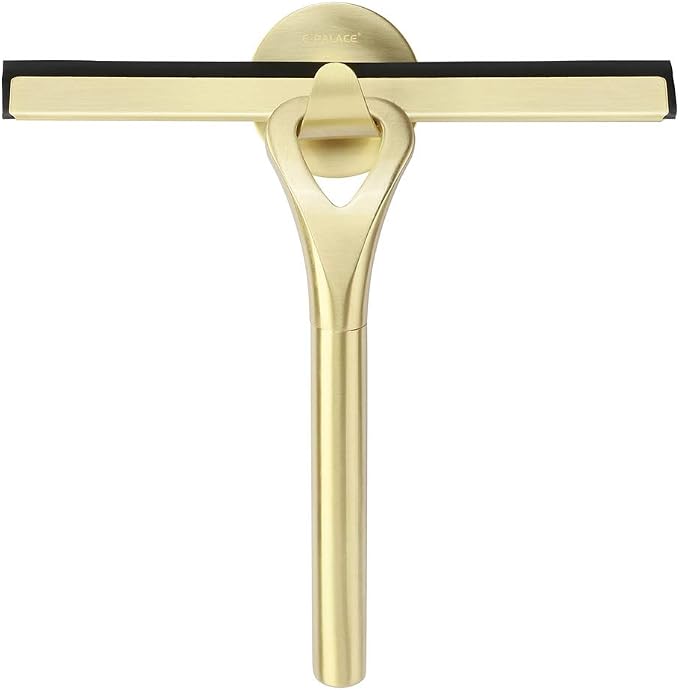 Stainless Steel Shower Squeegees All-Purpose Mirror/Window/Glass Wiper Scraper Golden Shower Squeegee