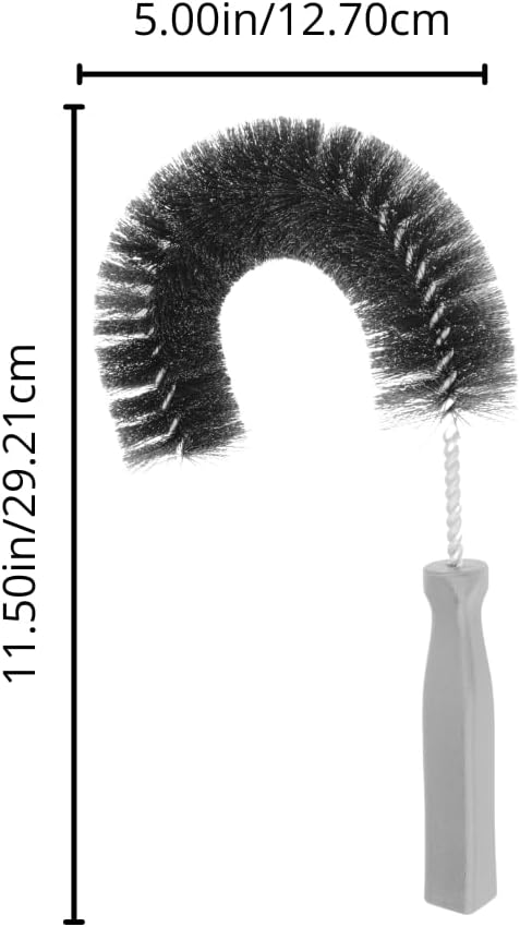 SPARTA Plastic Hook Dusting Brush, Clean-In-Place, Galvanized Wire with Threaded Hole for Dusting Surface of Curved Drains and Pipes, 11.5 Inch Length, Blue
