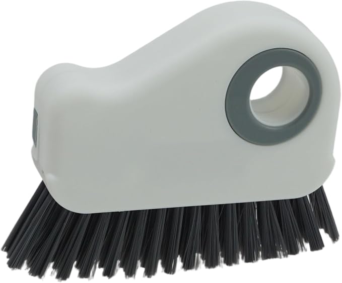 2-in-1 Window Groove Cleaning Brush, Handheld Crevice Cleaner Tool with Dustpan, Sliding Door Track Cleaning Brushes for Keyboard Blind Gap Corner Detail Sweeper Space