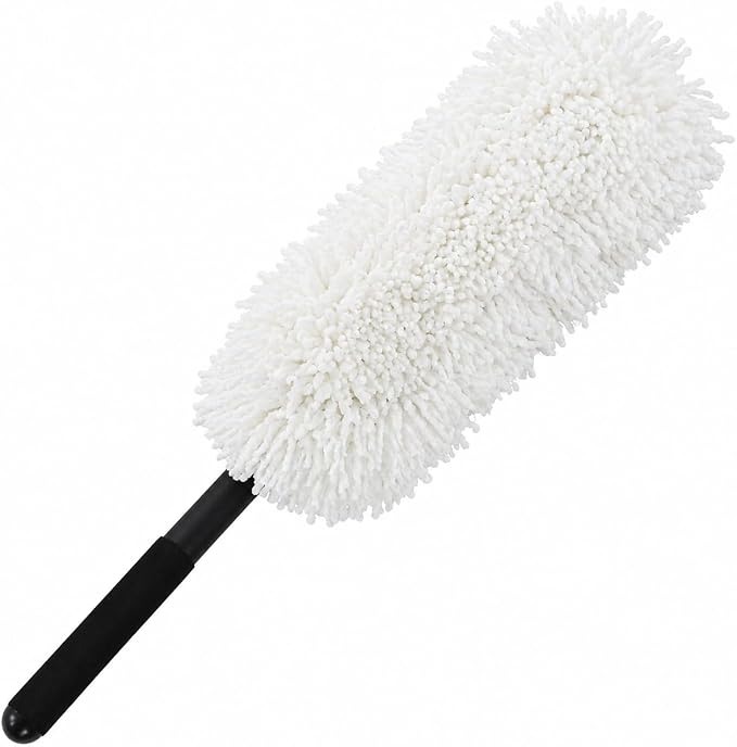 HI-TECH Industries Microfiber Jumbo Duster MFJD-1 – 27" Scratch-Free Car Duster for Dust Pollen & Light Debris, Safe on Paint Chrome & Glass, Includes Storage Bag