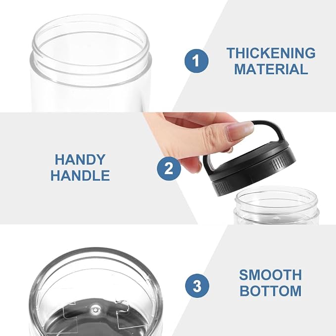 Portable Travel Stackable Snack Containers, 4 Jar - 40cc,60cc,100cc,150cc Scale Jar,Nut Box,Snack Storage Jars and Portion Control,Twist-Lock Food Storage Container with Lid(Random Color)