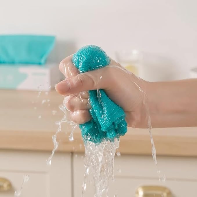 50 Count Replacement Cloths for Snap Grip Mini Mop, High Absorbency Lint-Free, Wet and Dry Cleaning Pads for Cabinets, Walls, Windows & Floors, Washable Reusable Economical Pack, 8"x8"