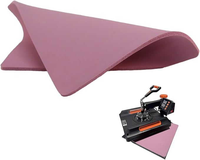 LGIB Silicone Heat Press Mat 24x16 Inch, Heat Resistant & Fireproof, Double Sided Washable Heat Press Pad for Vinyl Ironing HTV Transfer Sublimation & Crafting Projects,Pink