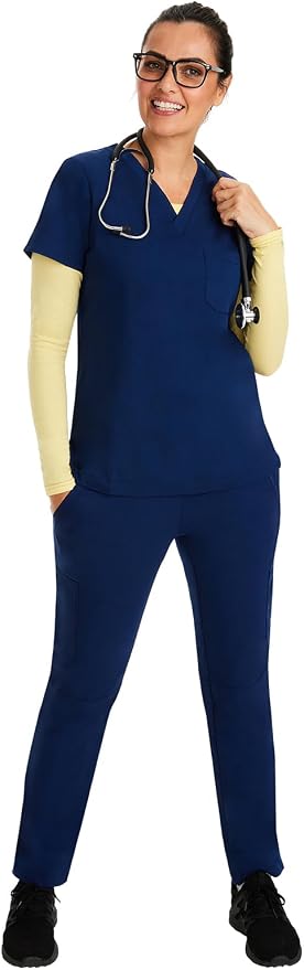 Healing Hands Underscrub Long Sleeve Women Knits Scrub Tops | Soft Cotton Blend Knit, Breathable Stretch Comfort, Machine Wash, Easy Care Fabric, Ideal For Layering Under Scrubs