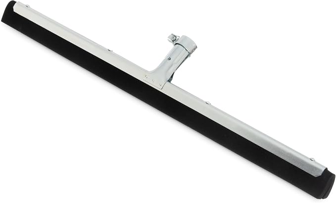 SPARTA Flo-Pac Double Foam Floor Rubber Squeegee Window Squeegee with Heavy Duty Steel Frame for Floor, Bathroom, Kitchen, Concrete, Tile, Garage, Commercial Use, 22 Inches, Black (Pack of 3)
