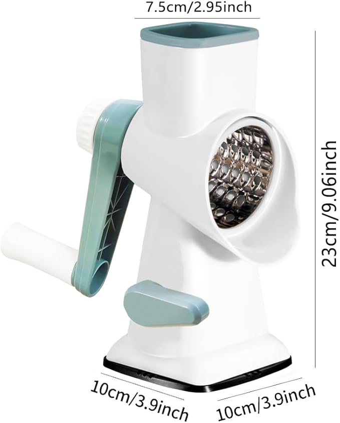 Dachenus Cheese Grater Rotary Cheese Grater,Versatile Cheese Shredder | Powerful suction cup base,Suitable for a wide range of ingredients,Safe hand-protection design,Detachable and easy to clean
