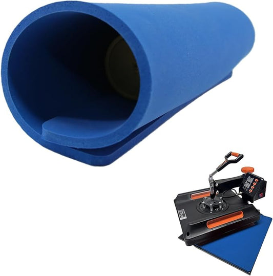 LGIB Silicone Heat Press Mat 15x15 Inch, Heat Resistant & Fireproof, Double Sided Washable Heat Press Pad for Vinyl Ironing HTV Transfer Sublimation & Crafting Projects,Blue