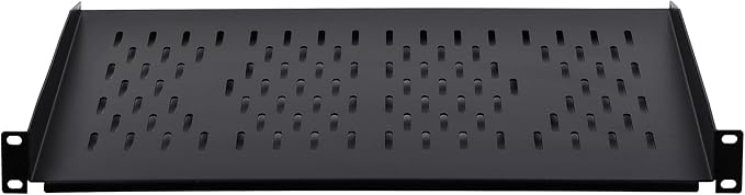 RackPath 1U Cantilever Universal Rack Shelf - 10in Deep – Rackmount Shelf for 19’’ AV/Network Equipment Racks – 55lbs Capacity - 2Pack