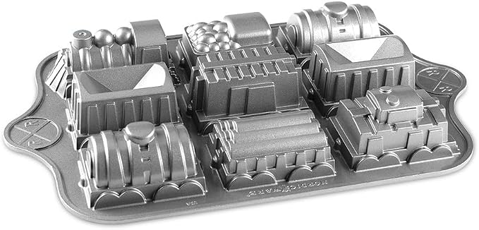Nordic Ware Train Cake Pan, 5 Cup, Silver