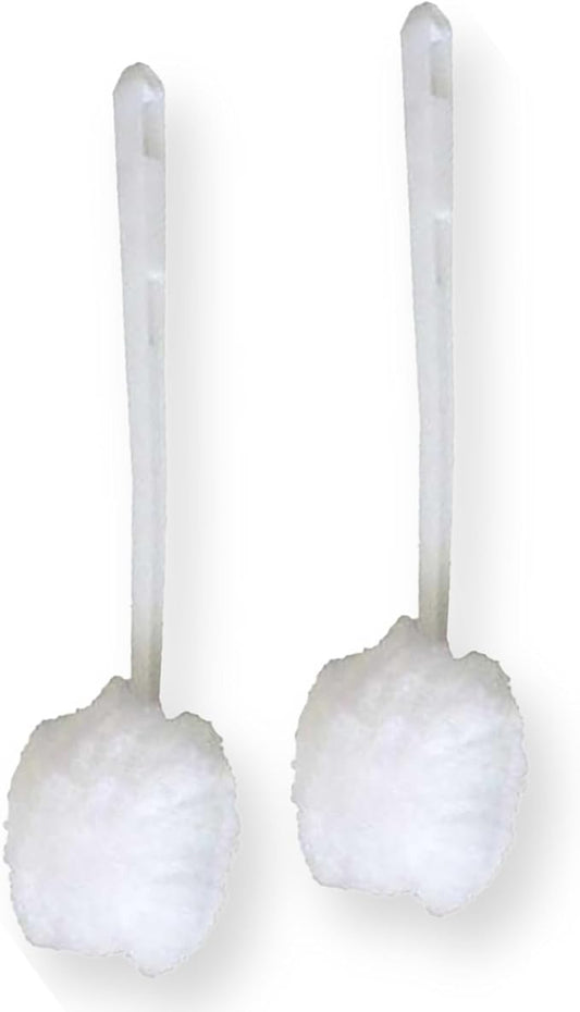 Amazon Brand | Ring King Toilet Bowl Mop for Deep Clean |Pack of 2 Long Plastic Handled Swab – 13 Inches Soft Toilet Brush for Dead Corner | Silk Scrubber for Toilet Bowl, Washbasin, Bathtub & Tiles