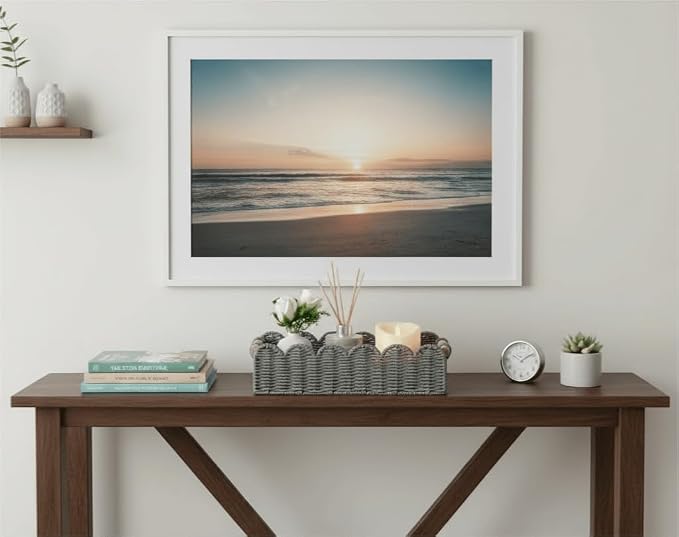 CubesLand Bathroom Basket Organizer, Toilet Tank Paper Storage Baskets 2PK | Scalloped Decorative Basket for Countertop w/Handle, Wicker Basket for Bathroom Decor, Home Decor, Living Room, Grey