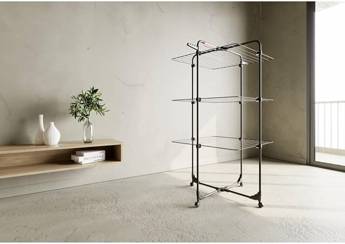 Vileda Mixer 3 Ultimate Tower Clothes Airer, Drying Rack, Clothes Hanger, 174077