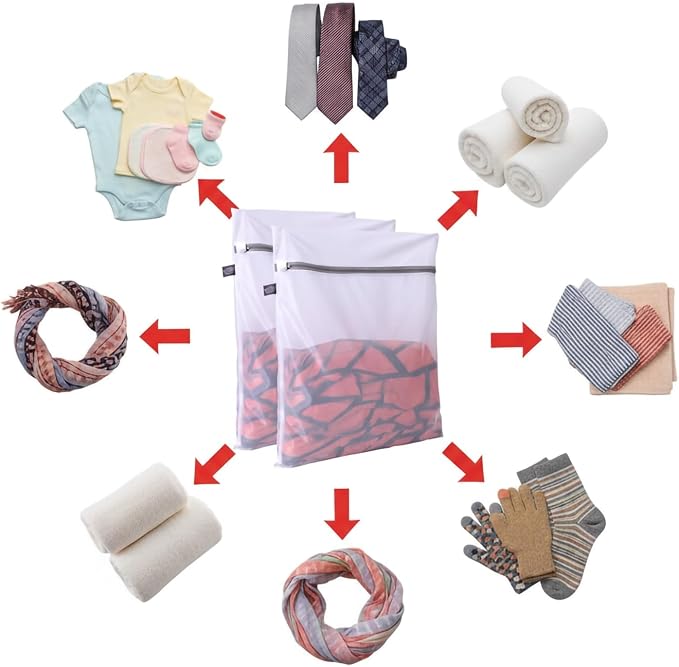 Lingerie Bags for Washing Delicates, Mesh Laundry Bag for Delicates | Delicate laundry bag, for clothes, face mask, tie, scarf, socks, stockings, shirts, small toys, 3S