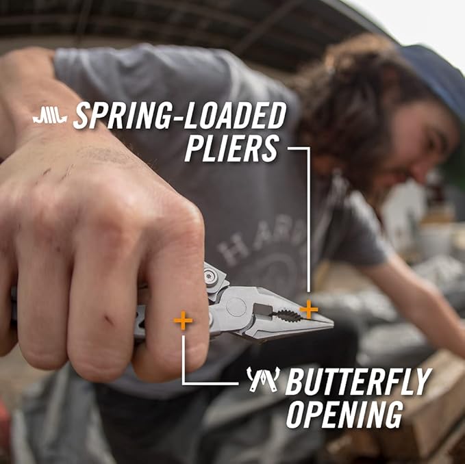 Gerber Suspension NXT 15-in-1 Multitool Pliers, EDC Knife, Stainless Steel | Stainless steel, needle nose pliers, wire stripper, survival/camping gear, gifts for men, EDC pocket clip