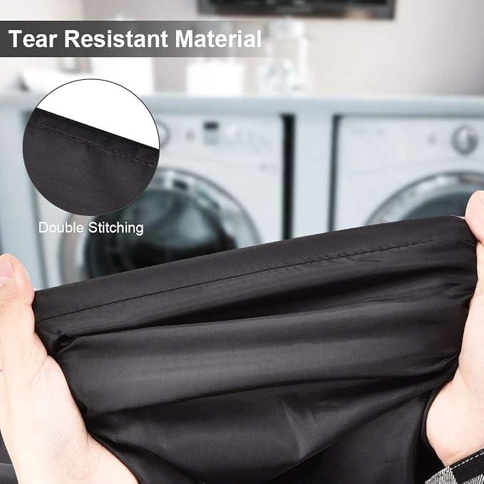2 Pack Heavy Duty Large Laundry Bag 28x45 inch Extra Hamper Bag Dirty Clothes Organizer Drawstring Cloth Laundry Bag for Travel Camp Home College Dorm Drying Do Not Exceed 176℉ Black | Dirty Clothes Organizer Drawstring Cloth Laundry Bag for Travel Cam...