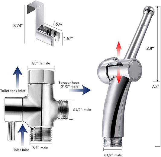 Enema shower Bathroom Handheld 59 inches Shower Hose with Enema Showerhead Cleaning Kit shower douche attachment for men