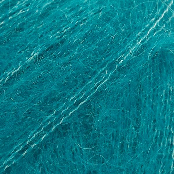 Drops Mohair and Silk Yarn Kid-Silk, 0 or Lace, 2 Ply, 0.9 oz 230 Yards per Ball (24 Petrol)