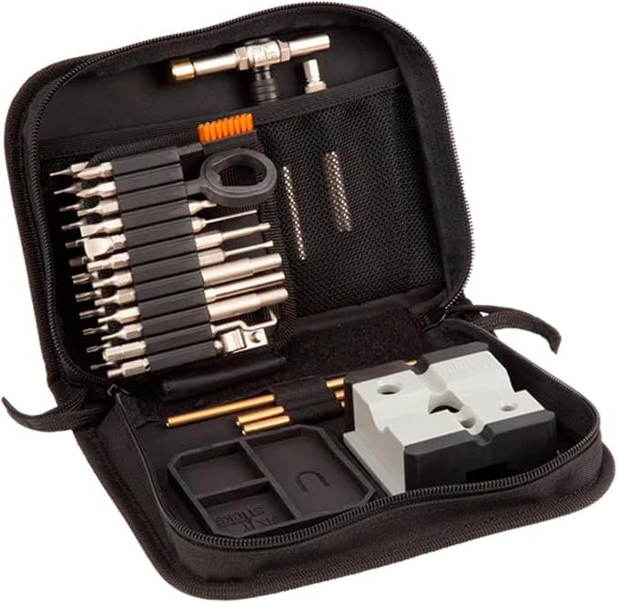 Fix It Sticks Portable Multi-Functional Pistol Armorer's Toolkit | Mini All-In-One Force Turner, Ratcheting T-Way Spanner Locking Hex Drive, Handgun Maintenance Gear Soft Case