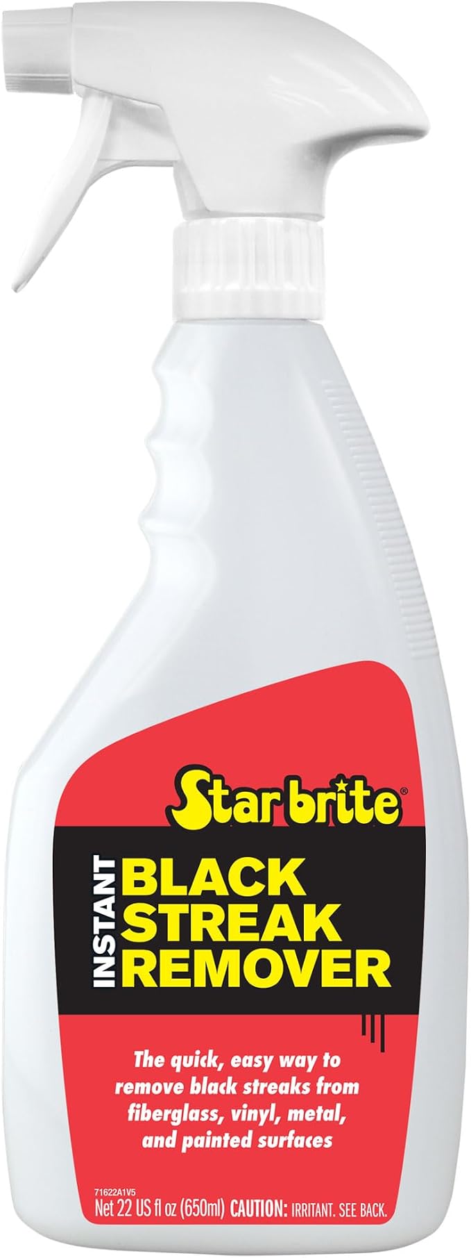 Star brite Instant Black Streak Remover - Dissolve Grease, Oil, Smoke & Exhaust Stains on Fiberglass, Vinyl, Metal, Plastic & Painted Surfaces - Spray On, Wipe Off