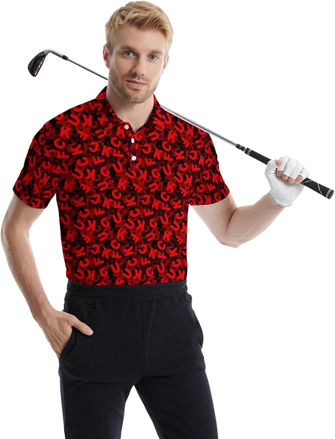 Polo Shirts for Men Moisture Wicking Mens Polo Shirts Patriotic Shirts for Men