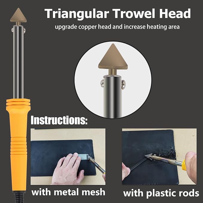 Plastic Welder,2 in 1 Plastic Welding Kit,Hot Stapler Car Bumper Repair Kit | SONNLER 1000PCS Hot Stapler For Car Bumper Crack Repair with Iron , Rods, Metal Mesh, Abrasive Paper, Aluminum Tape