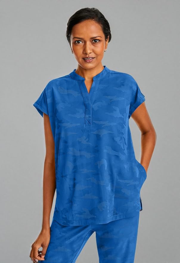 Healing Hands Purple Label Scrub Top for Women Modern Fit Tee | 2 Functional Pockets, Moisture Wicking Fabric, 360° Stretch, Quick Dry Performance, Back Yoke, Rounded Hem, Easy Care
