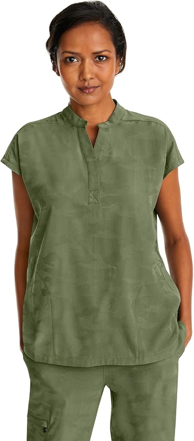 Healing Hands Purple Label Scrub Top for Women Modern Fit Tee | 2 Functional Pockets, Moisture Wicking Fabric, 360° Stretch, Quick Dry Performance, Back Yoke, Rounded Hem, Easy Care
