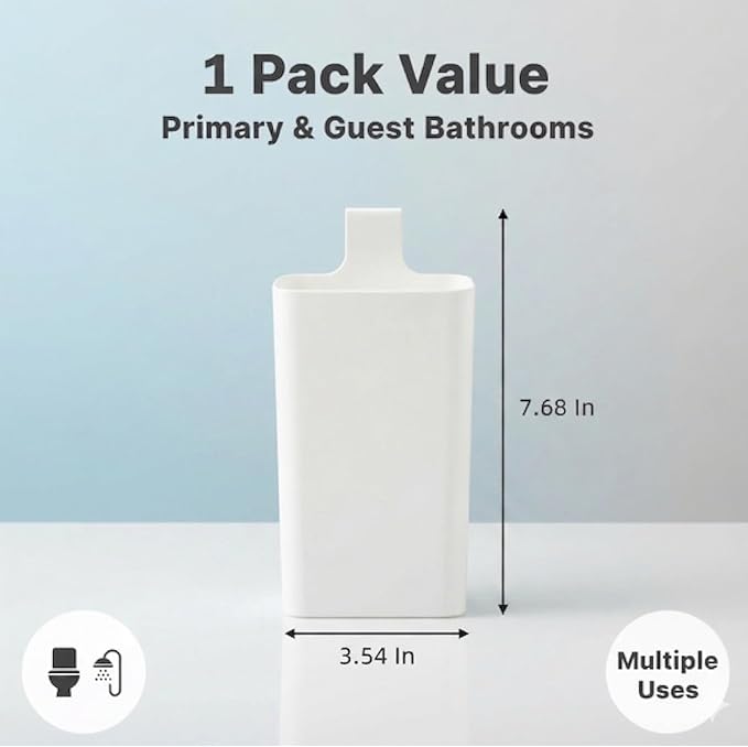 1pcs-Piece Toilet Tablet Holder with Cleaning Gloves, Toilet Tank Caddy for Cleaning Discs, Heavy Duty PP & ABS Cleaner Bracket, Bathroom Organization Set