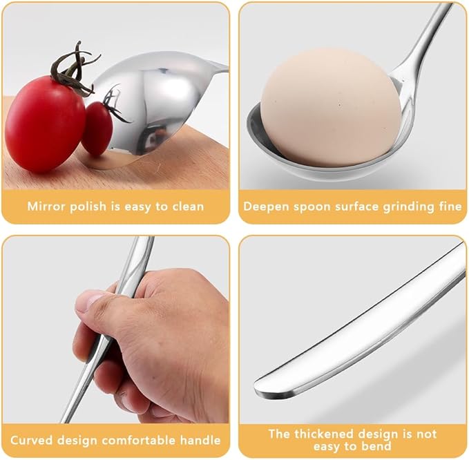 Soup Ladle, 2Pcs 304 Stainless Steel Ladle Spoon Small Gravy Soup Ladle Kitchen Utensil Cooking Serving Spoon for Cooking Buffet, Party, Kitchen(COLOR:sliver)