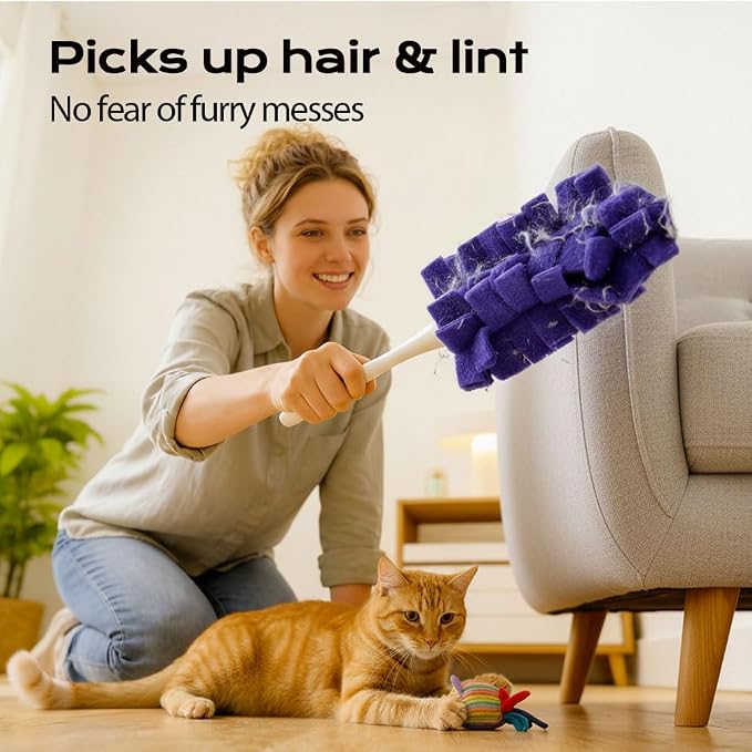 Reusable Dusters for Cleaning, 360° Washable Duster Pads, Heavy Duty Reusable Duster Refills, Electrostatic Fleece Dusting Pads for Home & Office (5PC-Mix)