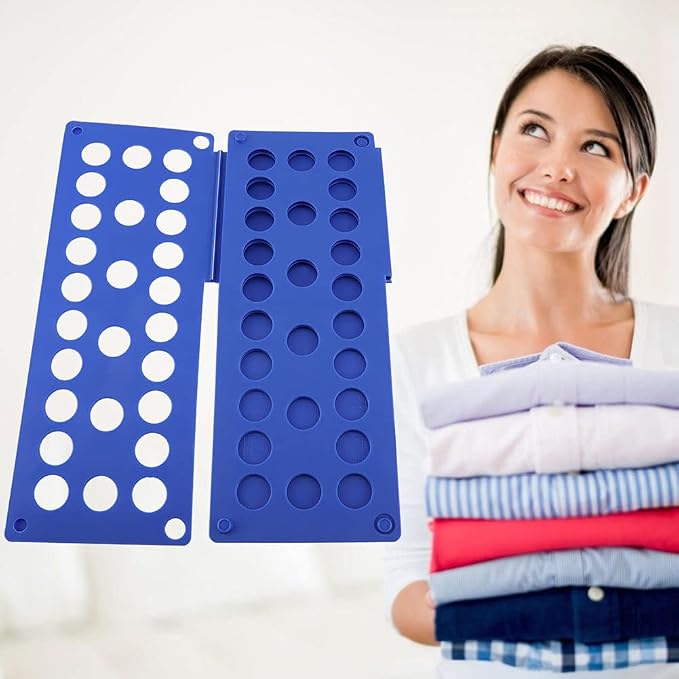 Eujgoov Multifunctional Laundry T Shirt Clothes Folder Adult Children Clothes Stacker Clothes Folding Board (Blue)