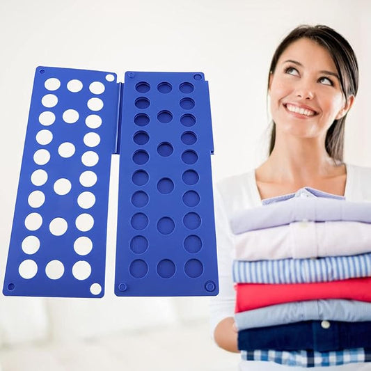 Eujgoov Multifunctional Laundry T Shirt Clothes Folder Adult Children Clothes Stacker Clothes Folding Board (Blue)