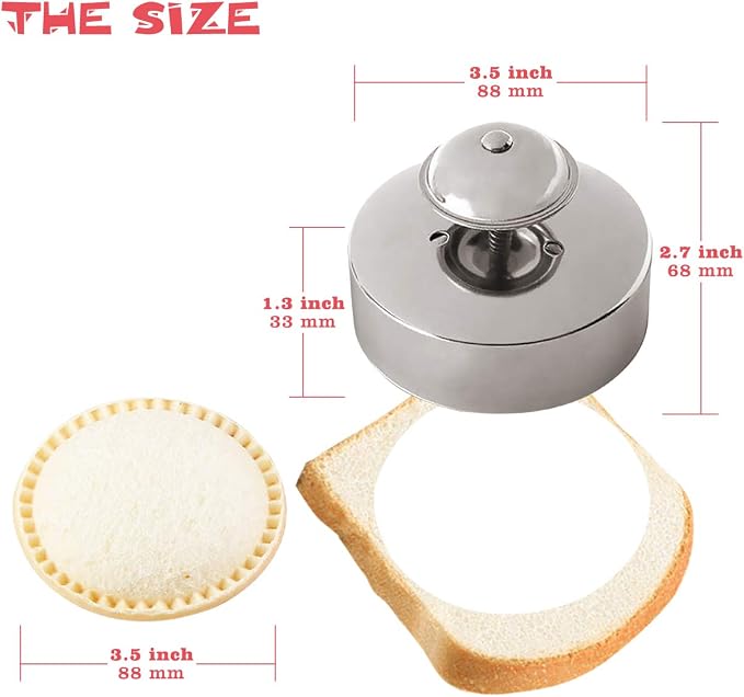 Gelbira Sandwich Cutter, Sandwich Cutter and Sealer, Sandwich Maker, Peanut Butter and Jelly Sandwiches Tool/PBJ Cutter, Sandwich Maker for Kids, for Thanksgiving/Christmas Day