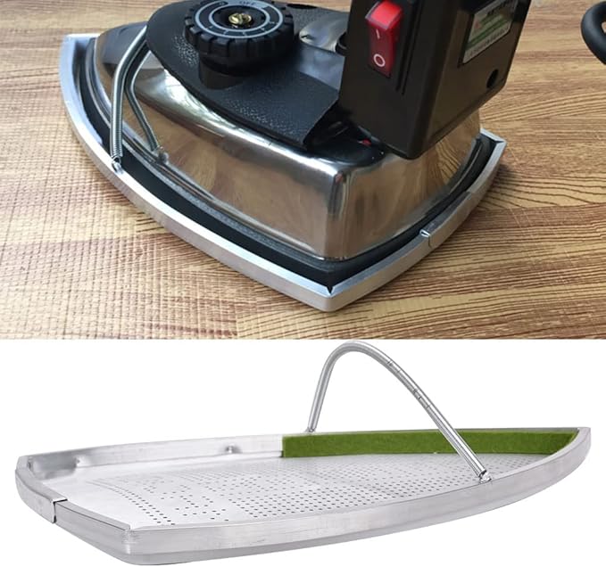 Ironing Shoe, Aluminium Cover Iron Shoe Ironing Shoe Compatible with Most Electric Steam Iron Electric Iron Shoes Cover Ironing Machine Accessories Prevents Scorching, Sticking
