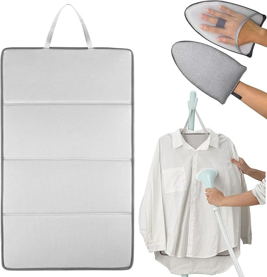 Steamer Board for Clothes with Ironing Glove,Stand for Steaming Clothes,Steamer Pad,Hanging Ironing Board,Steamer for Clothes,Hanging Steam Iron Pad
