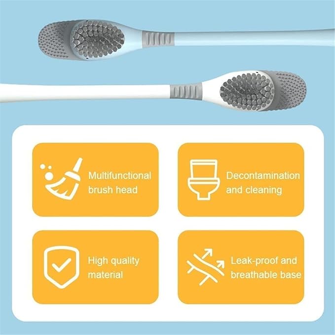 Diving Duck Toilet Brush,Diving Duck Deep Cleaning Home Bathroom Accessories Sets,Revolutionary Soft Silicone Flex Toilet Brush,Creative Silicone Toilet Brush Cleaner Brush (Yellow)