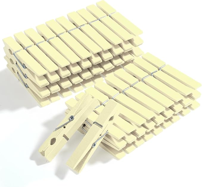 Mr. Pen- Large Wooden Clothes Pins, 2.9 Inch, 50 Pack, Natural Wood Clips for Crafts, Classroom Projects, Hanging Photos, Chip Bags, Decoration, Rust Resistant Spring