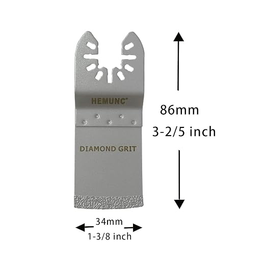 Oscillating Tool Blades, HEMUNC 4PCS Oscillating Multi Tool Diamond Saw Blades for Grout Removal, Flush Cut, Compatible with Dewalt Bosch Dremel Rockwell Makita Fein Multimaster Milwaukee and More