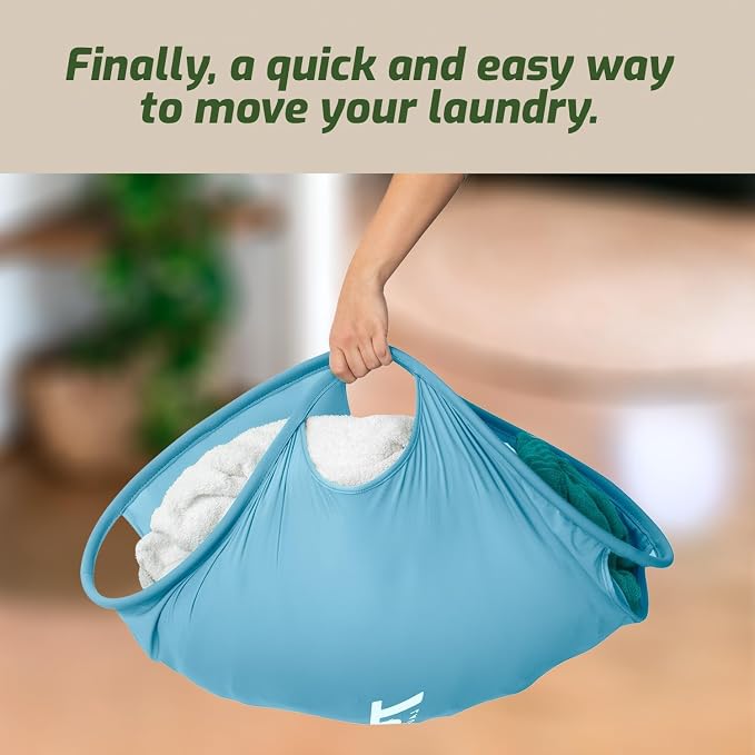 Laundry Turtle Collapsible Laundry Basket for Washer & Dryer (Aqua, Small)