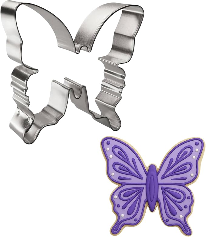 Foose Cookie Cutter 7 Piece Insect 3.5 in Dragonfly, 4.25 in Caterpillar, 3 in Ladybug, 4.5 in Butterfly, 3.5 in Grasshopper, 4.25 in Snail, 3.25 in Mushroom - USA Made
