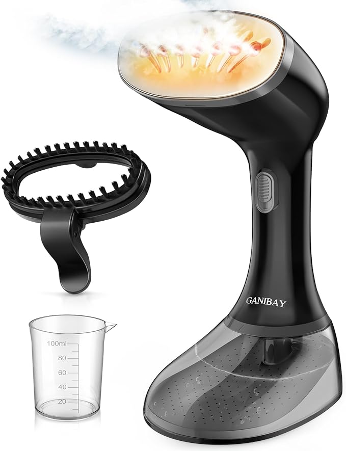 Steamer for Clothes, 1800W Fast Heat-up Clothes Steamer Handheld Garment Steamer with 3 Steam Settings, 380ml Water Tank, 9.8' Cord, Portable Travel Steam Iron for Removes Wrinkle Safe on All Fabrics